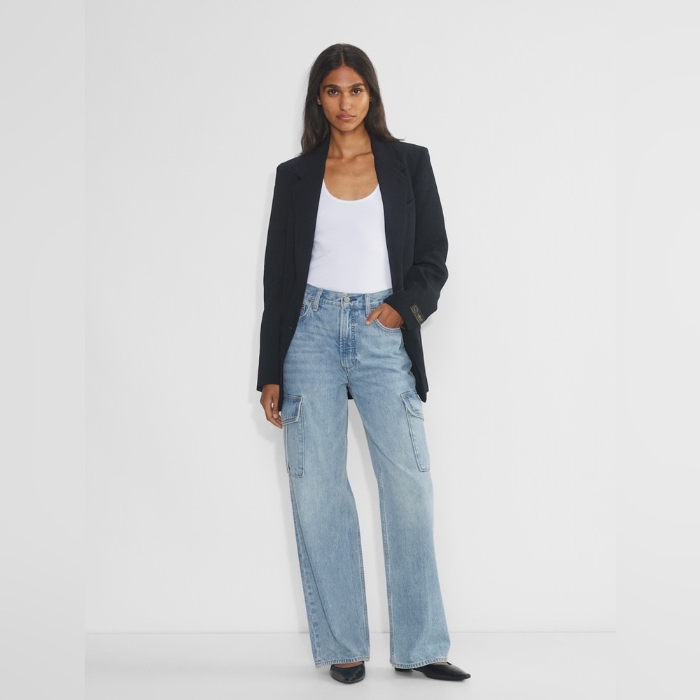 Denim Forum The Farrah Hi-rise Cargo Jean Aritzia